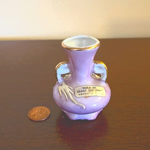Vintage Japanese Moriage Dragonware Miniature Vase Grand Ole Opry Souvenir - Picture 4 of 5